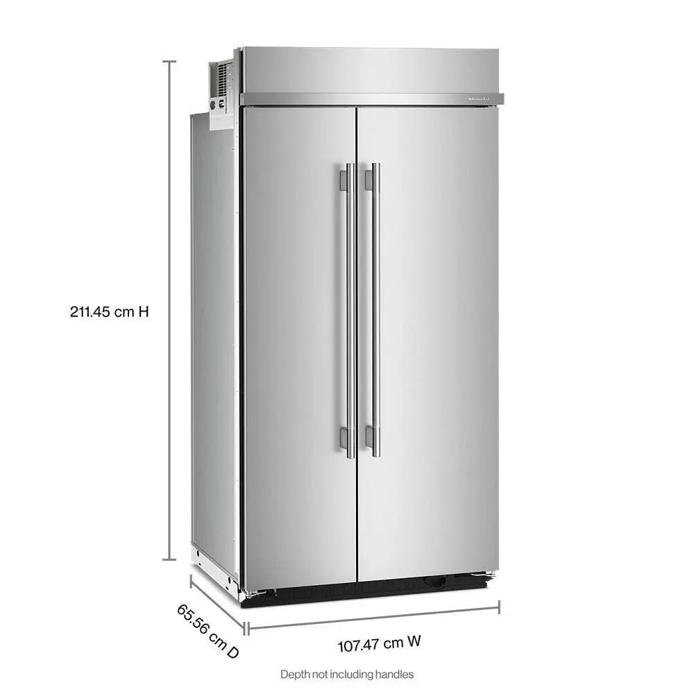Kitchenaid 742 Series Stainless Steel 42" Built In Side By Side Refrigerator Kitchenaid 742 Series Stainless Steel 42" Built In Side By Side Refrigerator