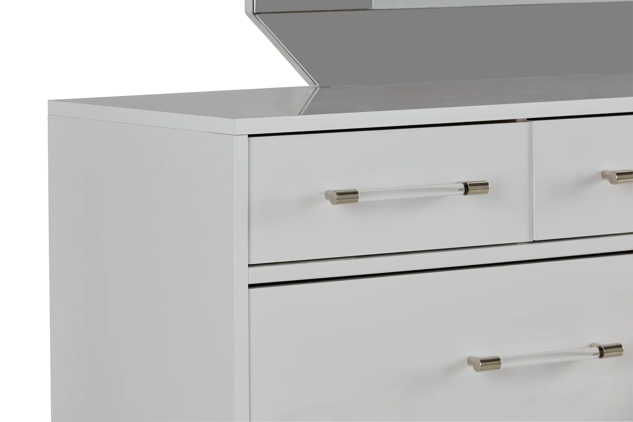 Cortina White Dresser & Mirror Cortina White Dresser & Mirror