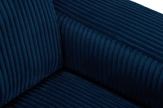 Charlie Dark Blue Fabric Loveseat