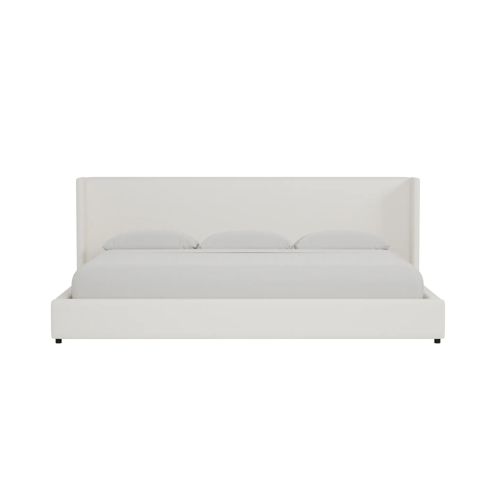 Captiva Gellar White 48" Upholstered Shelter Bed Captiva Gellar White 48" Upholstered Shelter Bed