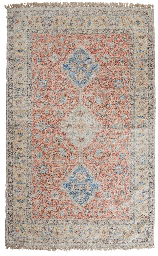 Malibu Orange 5x8 Area Rug