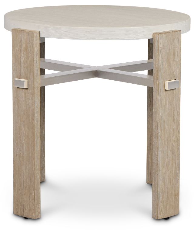 Miramar Light Tone Round End Table