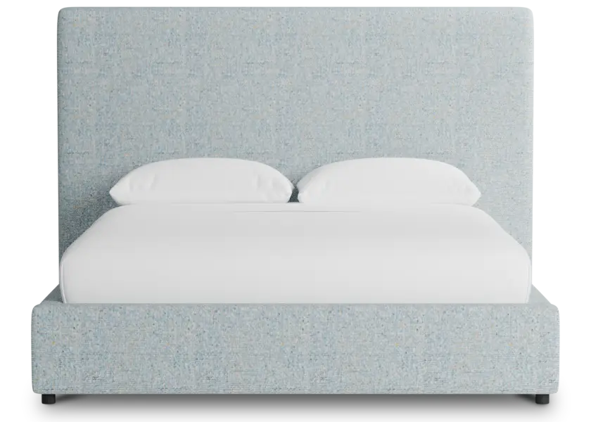 Grayton Natural Beauty Light Blue 54" Upholstered Platform Bed Grayton Natural Beauty Light Blue 54" Upholstered Platform Bed