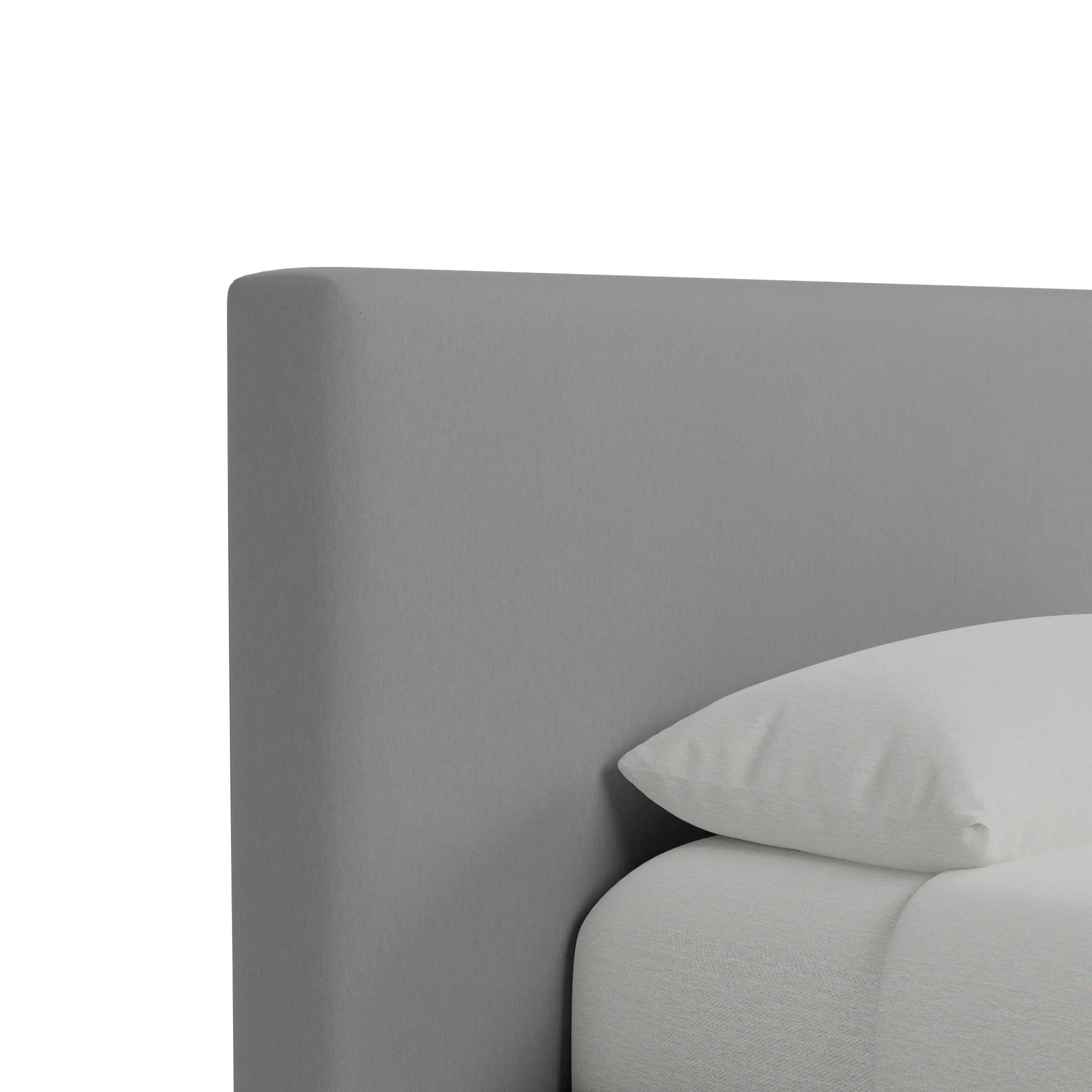 Grayton Delray Light Gray 44" Upholstered Platform Bed