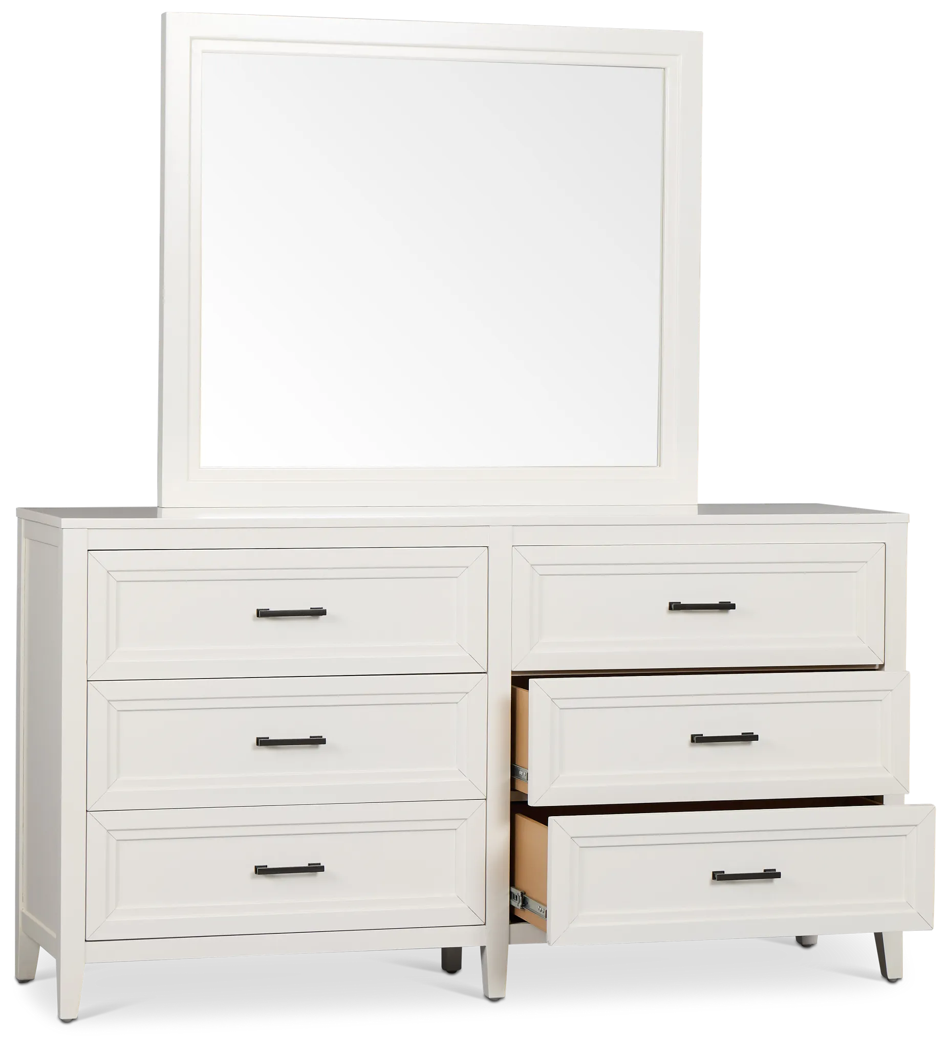 Nantucket White Dresser & Mirror