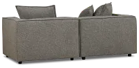Tatum Gray Fabric 2-piece Modular Sofa