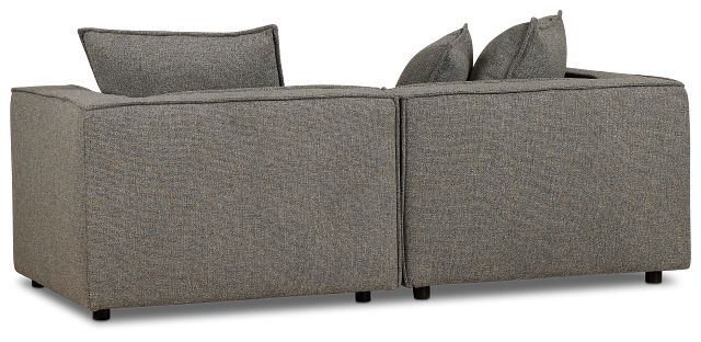 Tatum Gray Fabric 2-piece Modular Sofa
