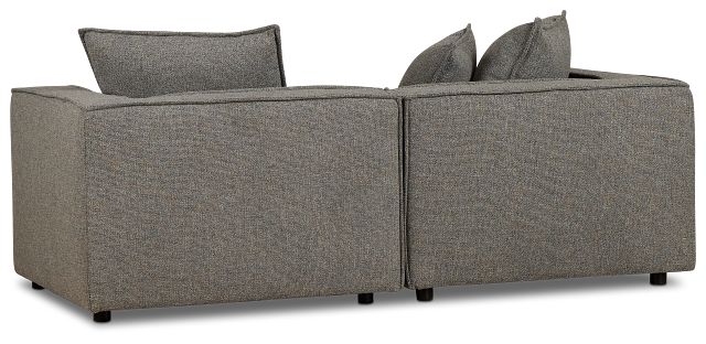 Tatum Gray Fabric 2 Piece Modular Sofa