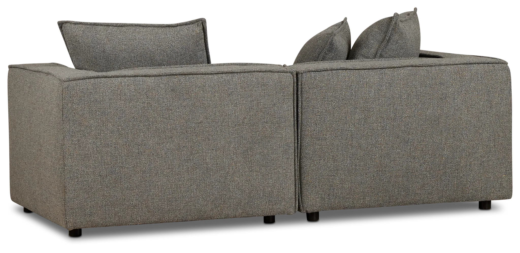 Tatum Gray Fabric 2-piece Modular Sofa