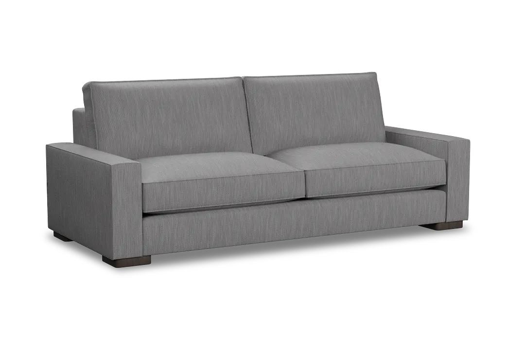 Edgewater Revenue Gray 96" Sofa W/ 2 Cushions