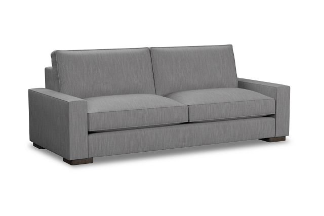 Edgewater Revenue Gray 96" Sofa W/ 2 Cushions