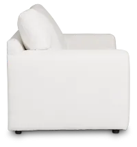 Rhodes White Fabric Memory Foam Sleeper