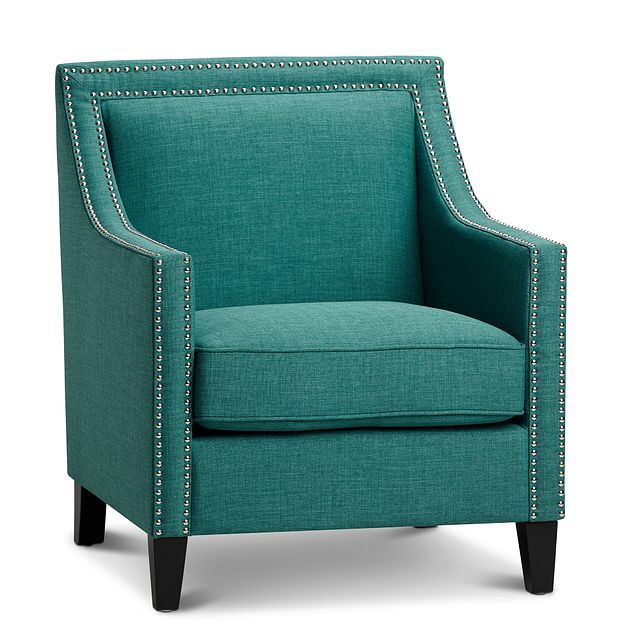 Erica Teal Fabric Accent Chair