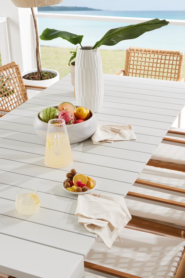Sunrise White 86" Rectangular Table