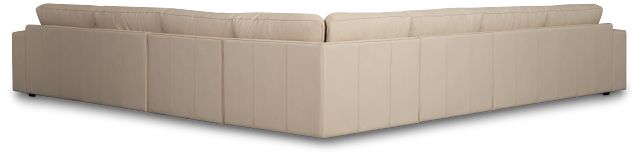 Kellan Ivory Leather Large Two-arm Sectional