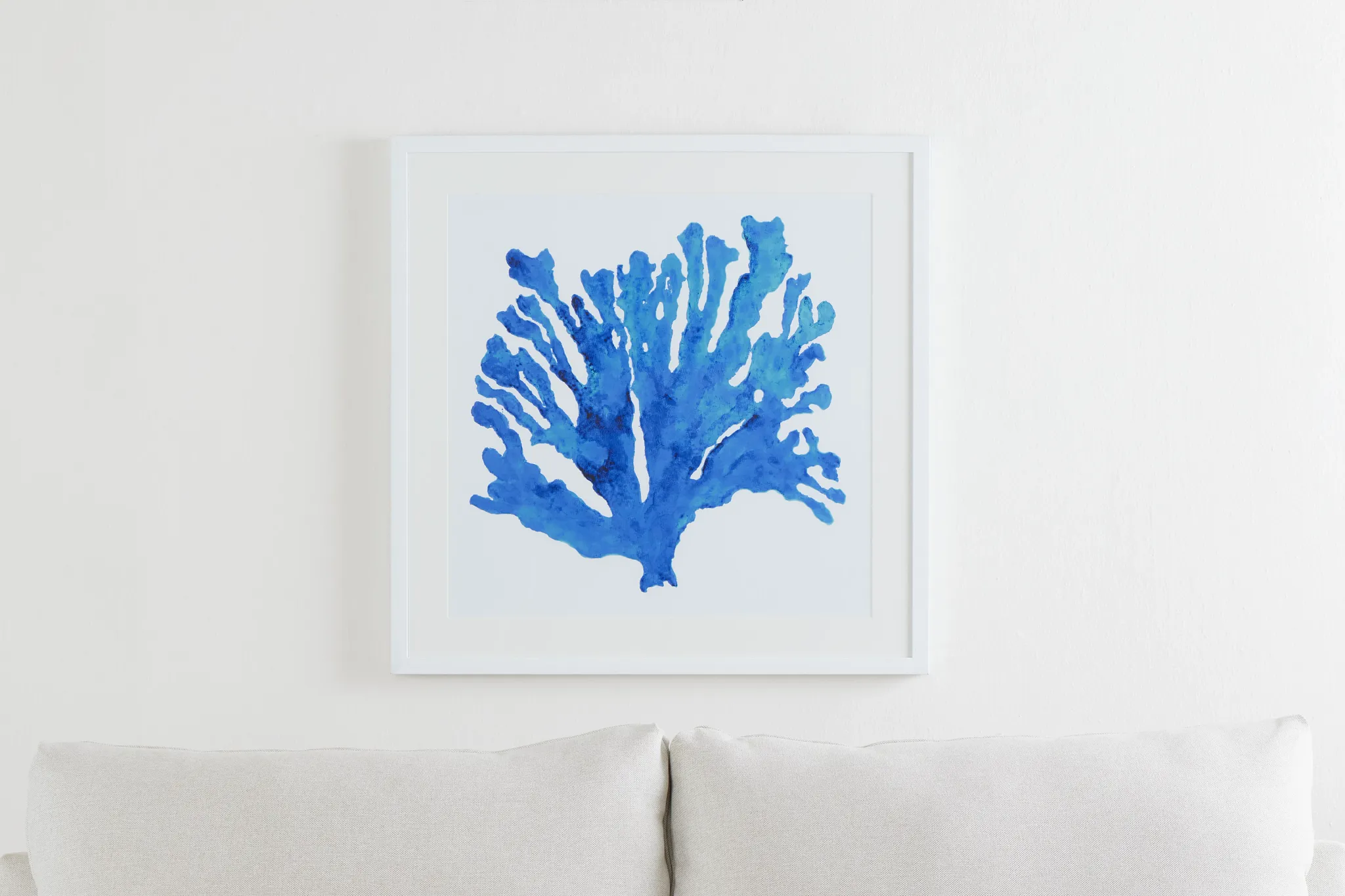 Coralrock Blue Framed Wall Art