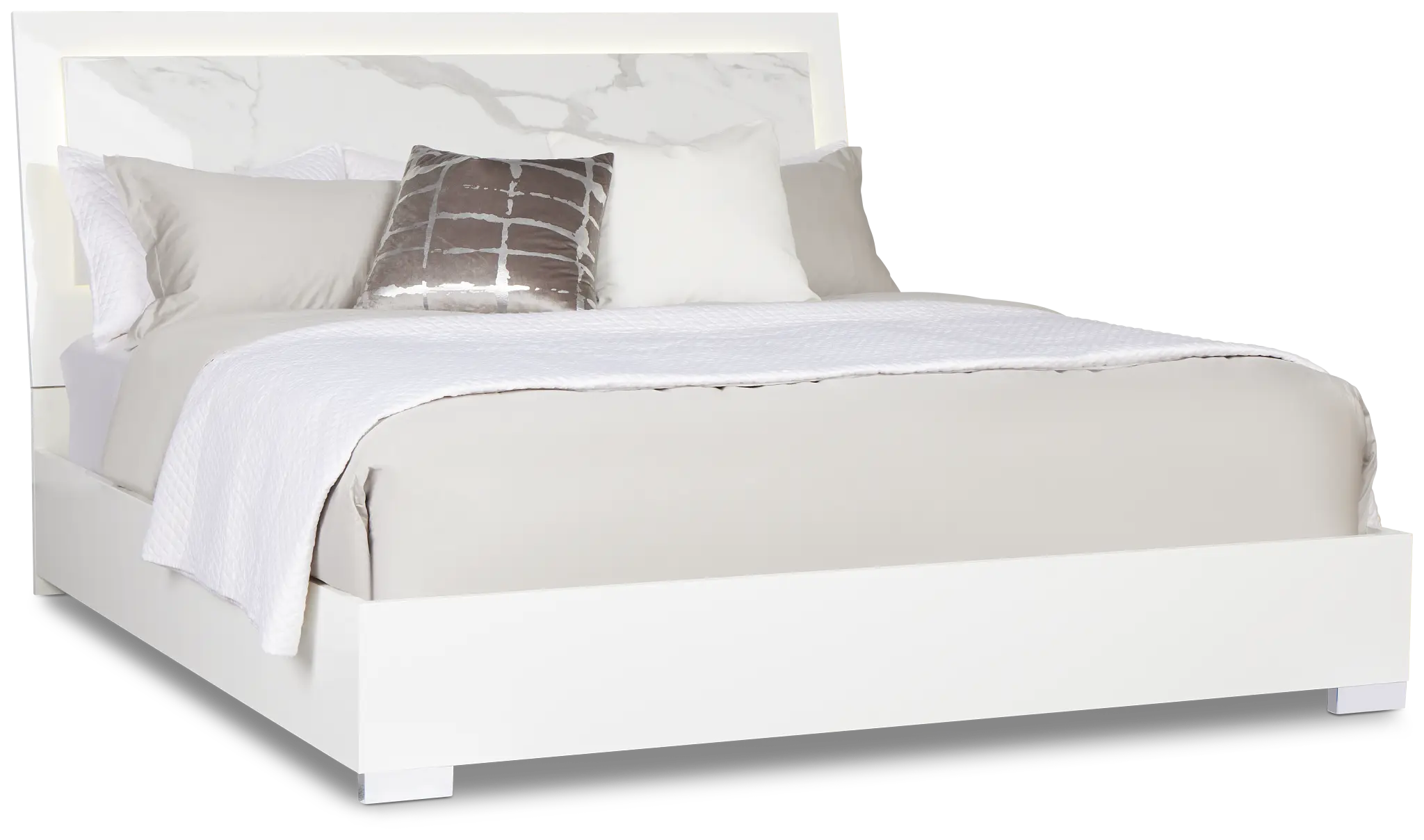 Modena White Platform Bed Modena White Platform Bed