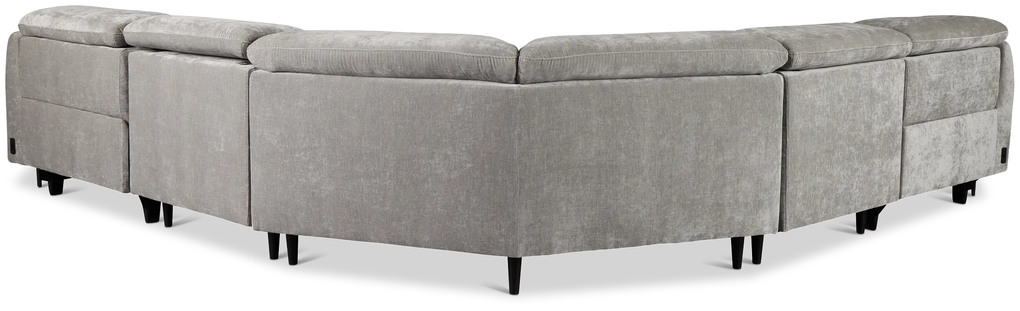 Zuri Gray Velvet Small Two-arm Power Reclining Sectional Zuri Gray Velvet Small Two-arm Power Reclining Sectional