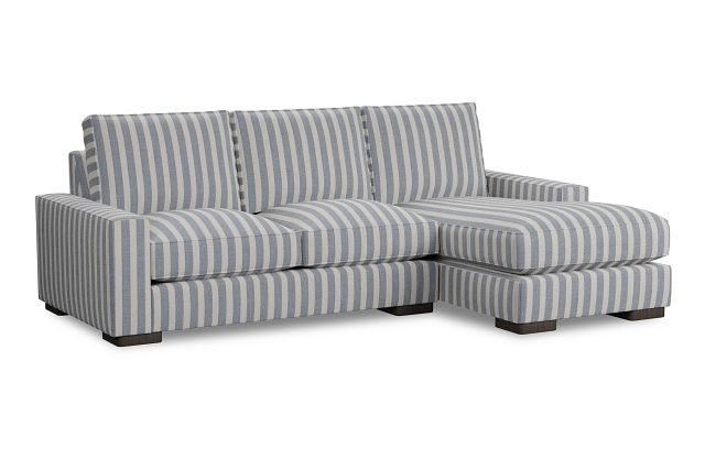 Edgewater Sea Lane Dark Blue Right Chaise Sectional