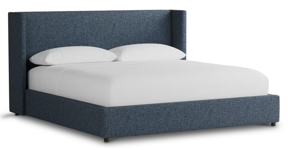 Captiva Maguire Blue 48" Upholstered Shelter Bed Captiva Maguire Blue 48" Upholstered Shelter Bed