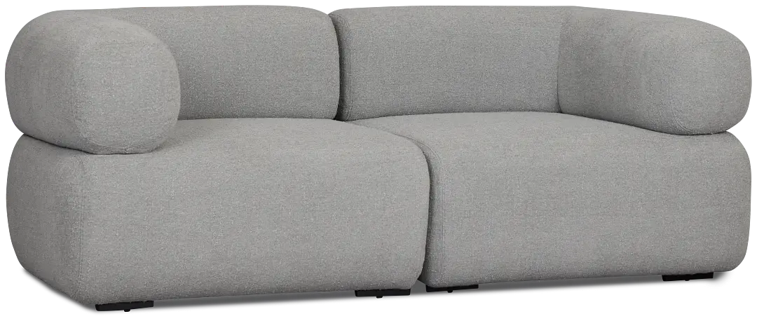 Celeste Light Gray Fabric 2-piece Modular Sofa Celeste Light Gray Fabric 2-piece Modular Sofa