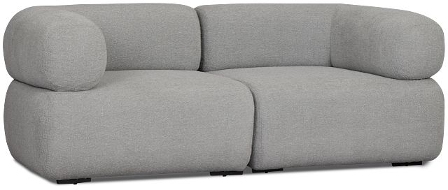 Celeste Light Gray Fabric 2-piece Modular Sofa