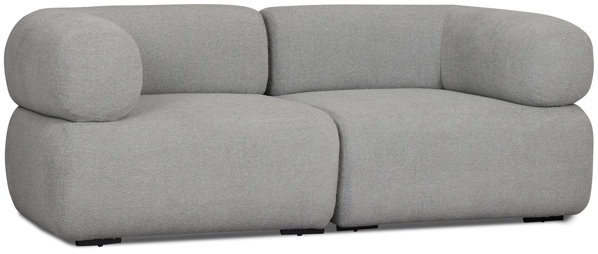 Celeste Light Gray Fabric 2-piece Modular Sofa Celeste Light Gray Fabric 2-piece Modular Sofa