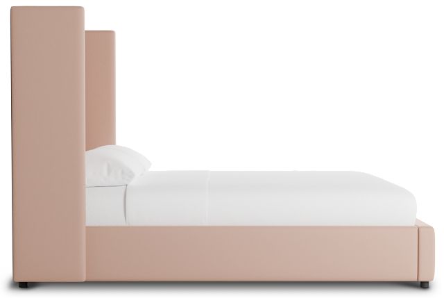 Captiva Joya Light Pink 60" Upholstered Shelter Bed