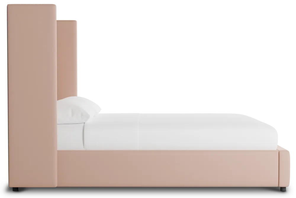 Captiva Joya Light Pink 60" Upholstered Shelter Bed