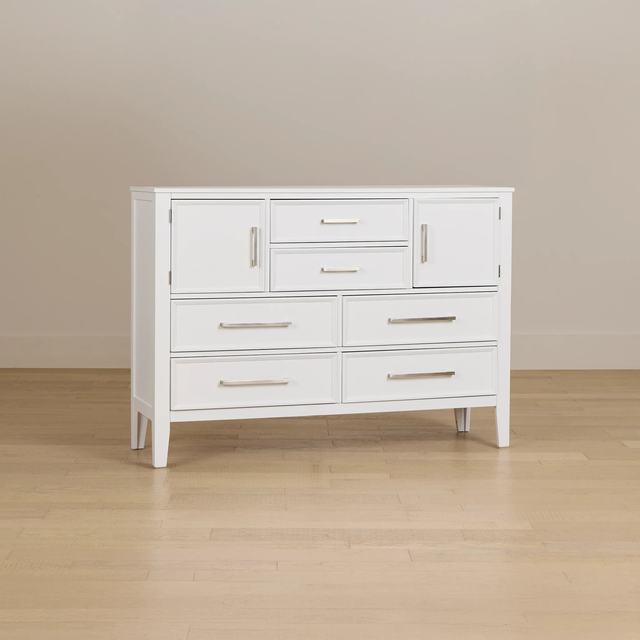 Seabrook Large White Door Dresser