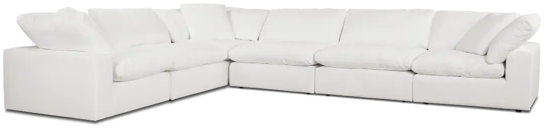 Nixon White Fabric 6-piece Modular Sectional Nixon White Fabric 6-piece Modular Sectional