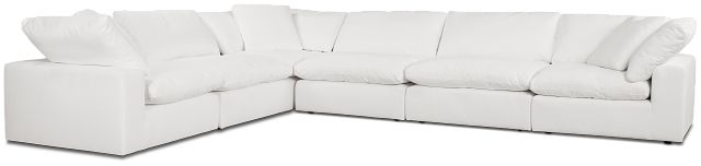 Nixon White Fabric 6-piece Modular Sectional