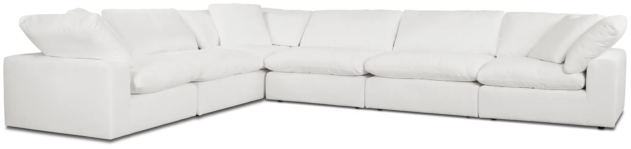 Nixon White Fabric 6-piece Modular Sectional Nixon White Fabric 6-piece Modular Sectional