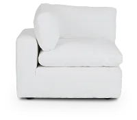 Grant White Fabric Corner Chair