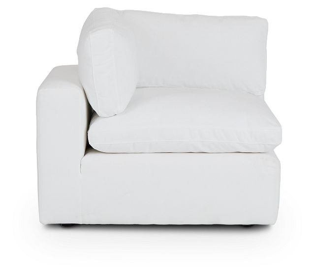 Grant White Fabric Corner Chair