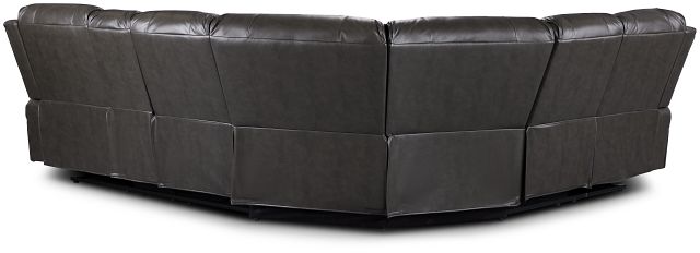 Arden Dark Gray Micro Medium Dual Reclining Sectional With Right Console