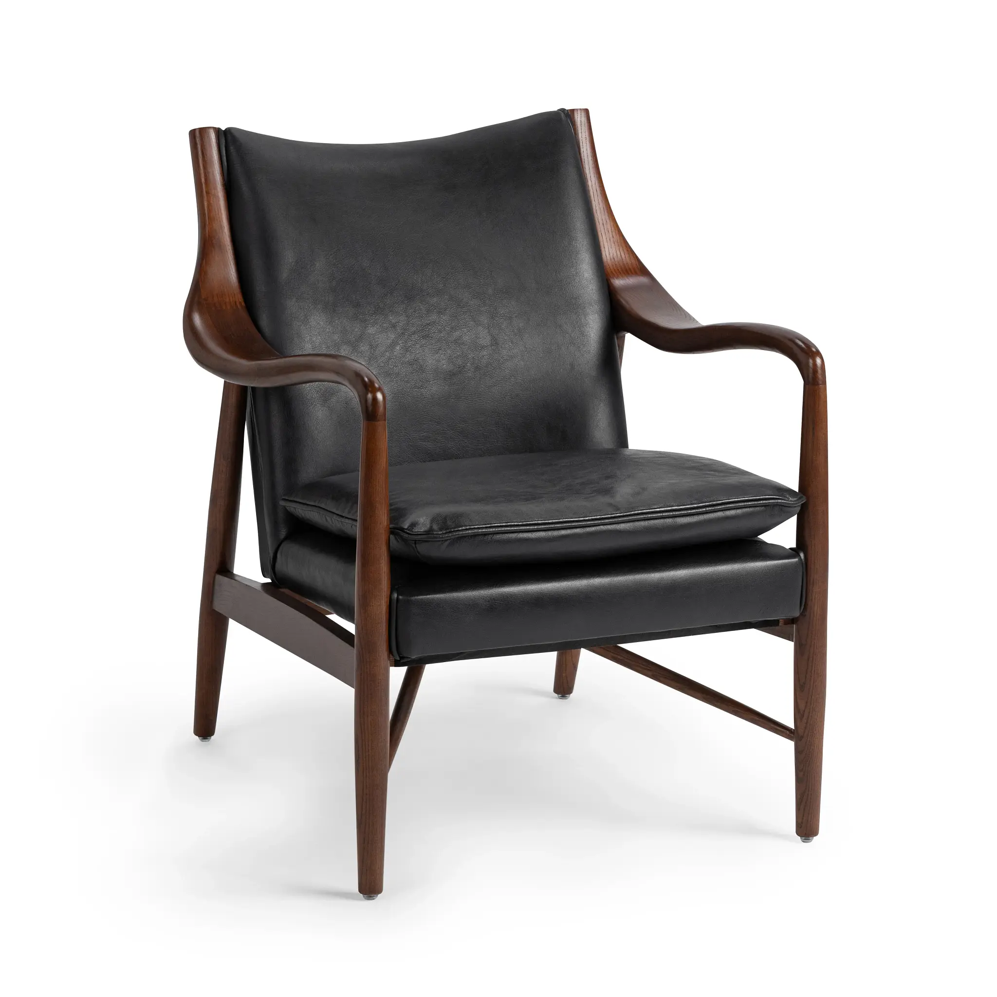 Cade Black Leather Accent Chair Cade Black Leather Accent Chair