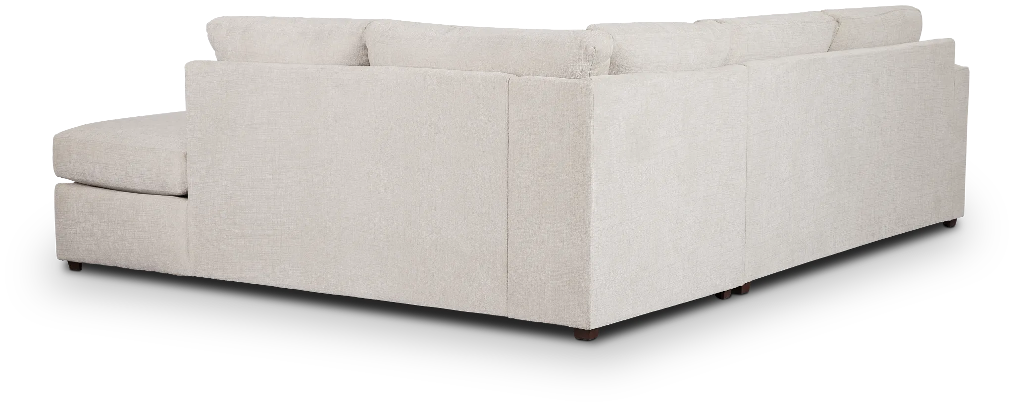 Maxie Light Beige Micro Small Right Bumper Sectional