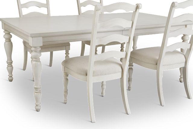 Savannah Ivory Rect Table & 4 Chairs