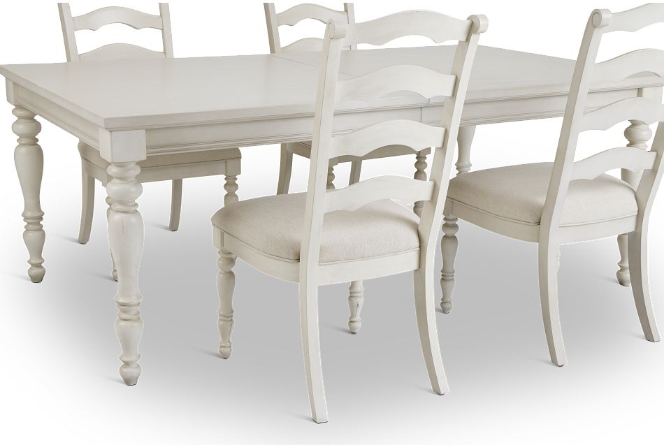 Savannah Ivory Rect Table & 4 Chairs