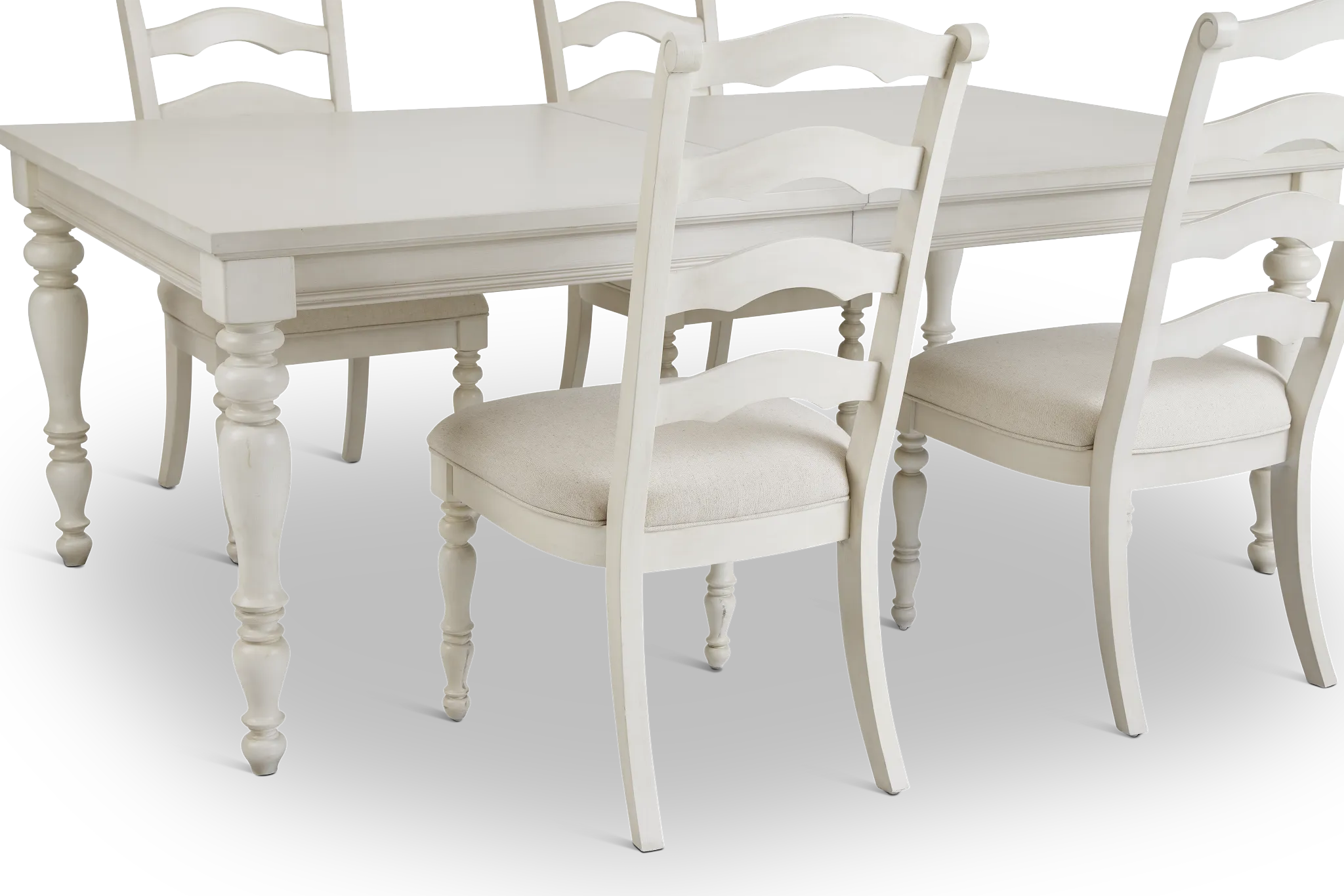 Savannah Ivory Rect Table & 4 Chairs