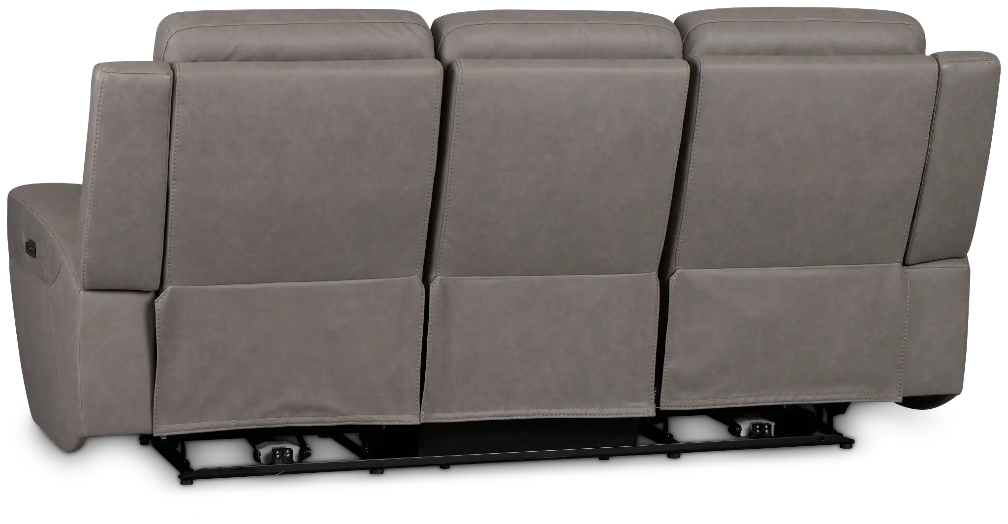 Colton Light Gray Micro Power Reclining Sofa W/ Power Headrest Colton Light Gray Micro Power Reclining Sofa W/ Power Headrest