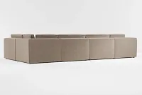 Destin Joya Beige Velvet 8-piece Pit Sectional