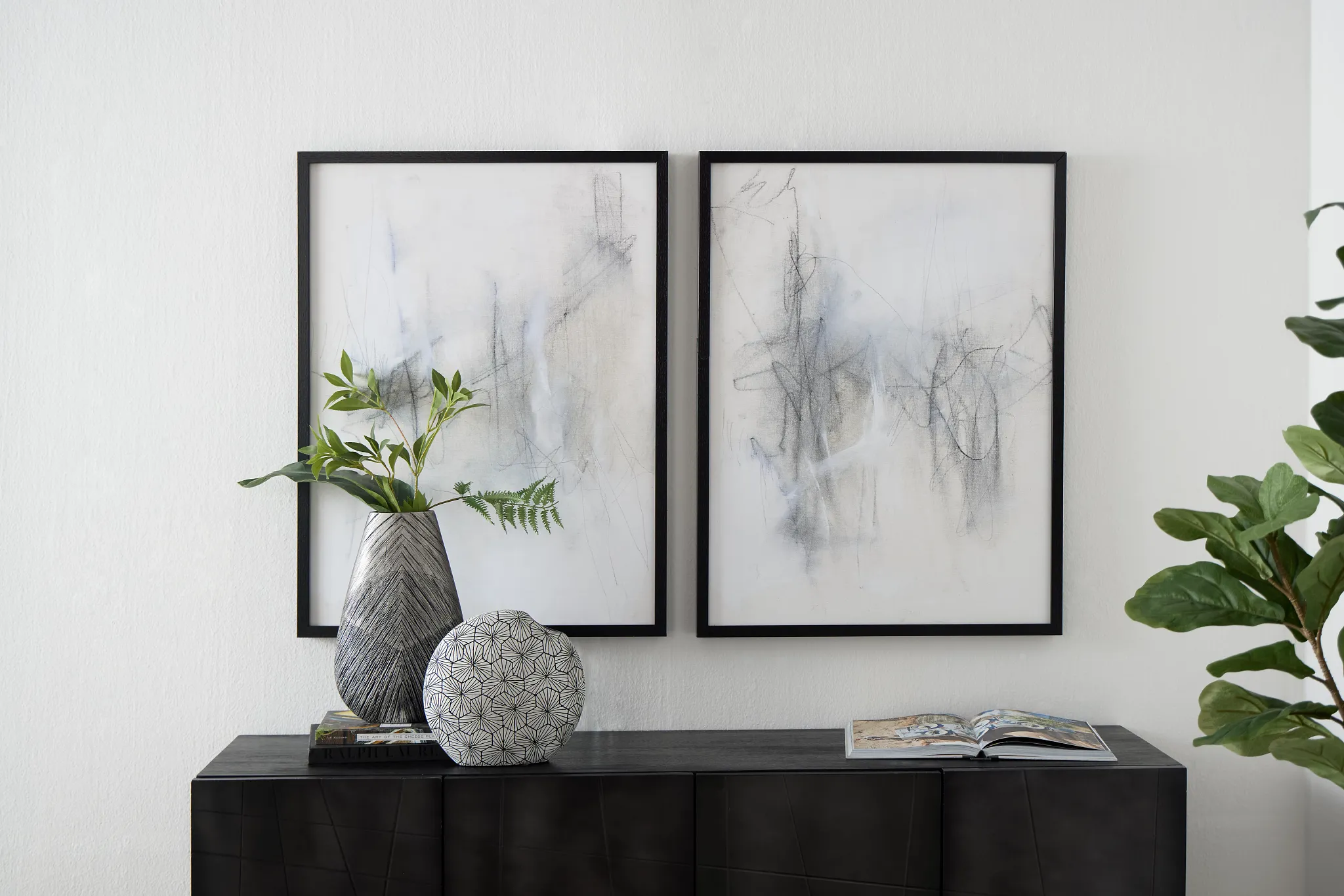 Audrina Light Gray Framed Wall Art