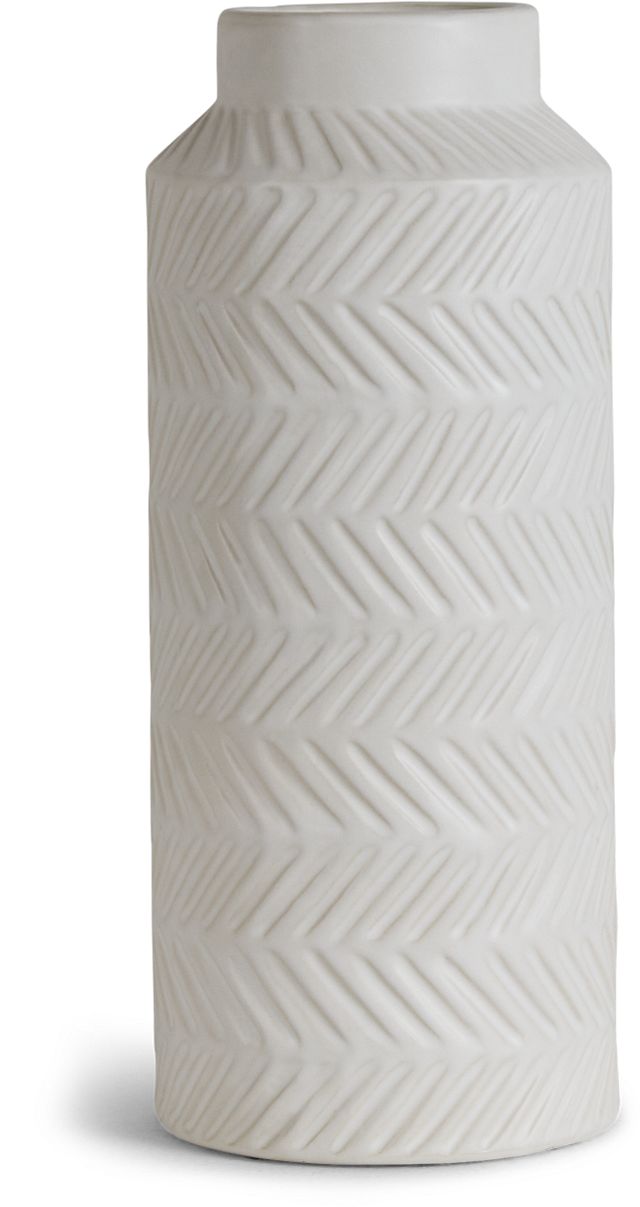 Allie White Large Vase