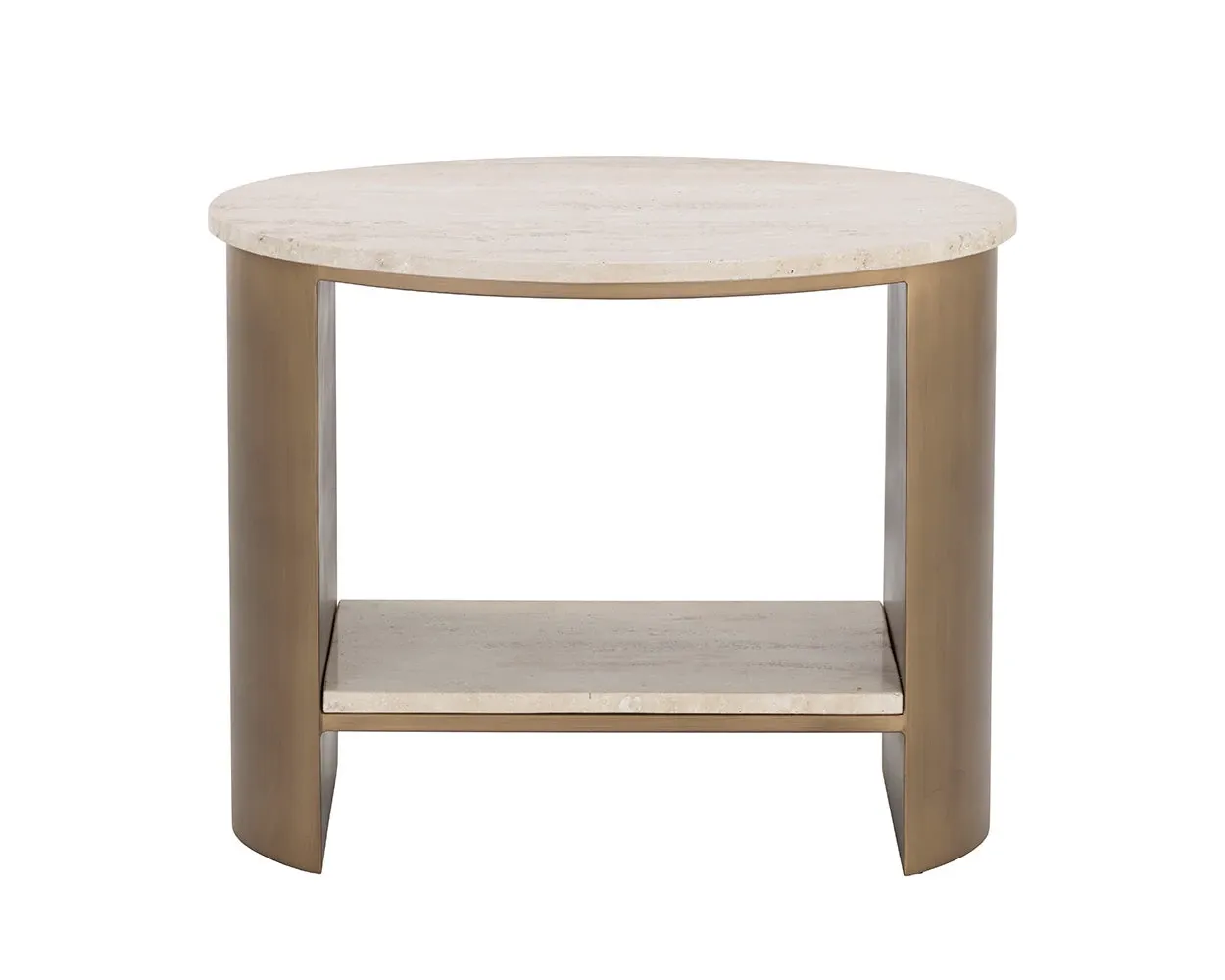 Lielle Two-tone Oval End Table