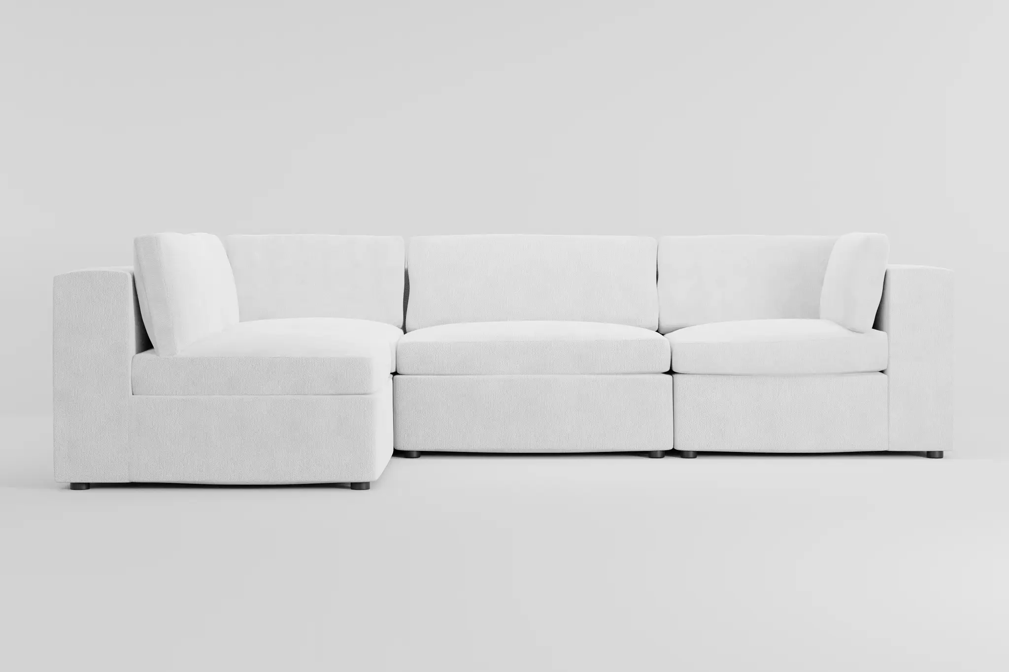 Destin Revenue White Fabric 4-piece Modular Sectional Destin Revenue White Fabric 4-piece Modular Sectional