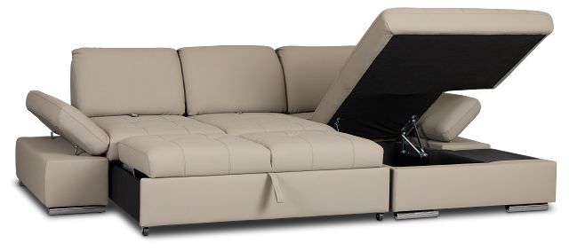 Eden Gray Micro Right Chaise Sleeper Sectional
