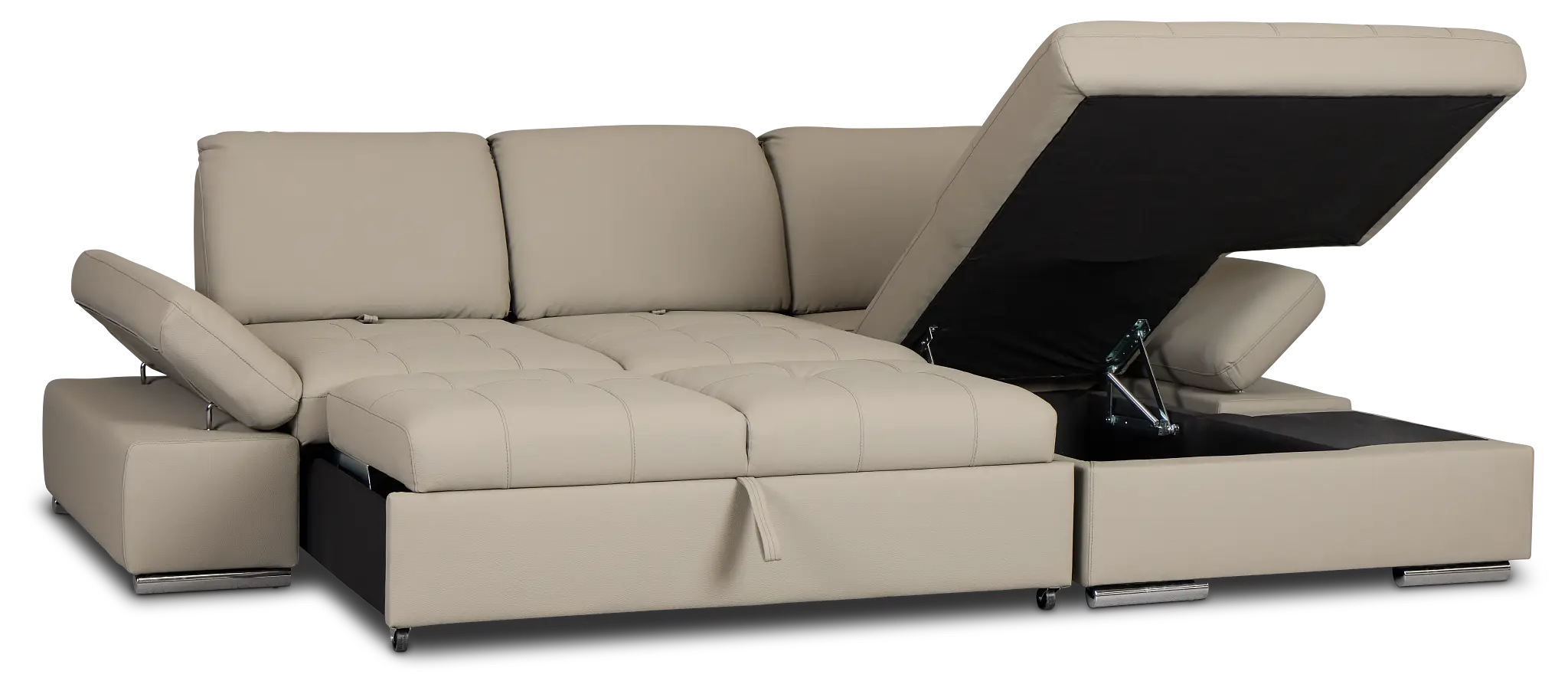 Eden Gray Micro Right Chaise Sleeper Sectional Eden Gray Micro Right Chaise Sleeper Sectional