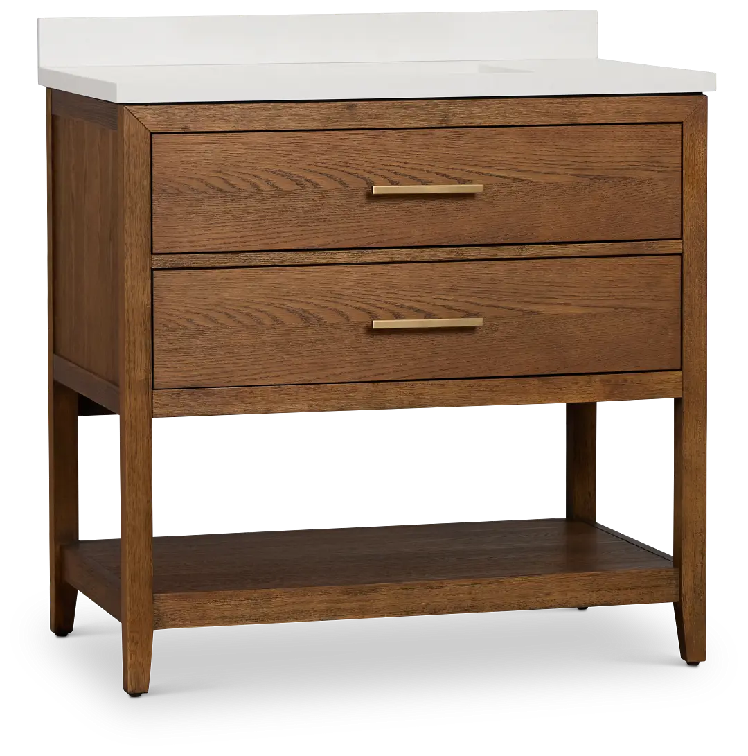 Alden Mid Tone 36" Single Bathroom Vanity Alden Mid Tone 36" Single Bathroom Vanity